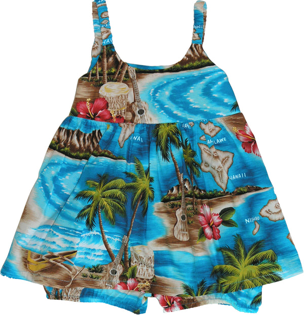 RJC Baby Girls Hibiscus Hawaiian Island Elastic Tube Top 2pc Set